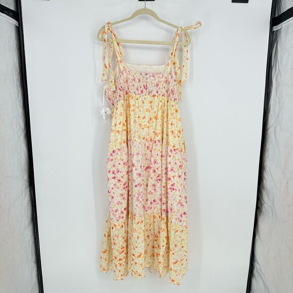 ARULA Floral Midi Dress - Pink and Orange - Picture 6 of 14